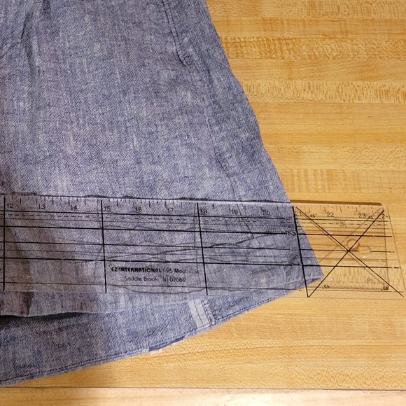 Express Blue Linen Retro Shorts XS - Picture 5 of 6